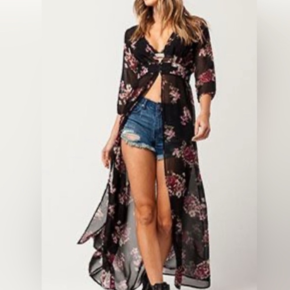 Live 4 Truth Plum Floral High-Low Dress with Pink Accents